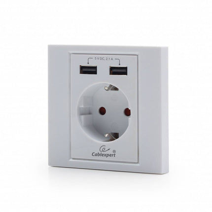 Tabletsolution.nl Inbouwstopcontact met dubbele Tablet USB-lader