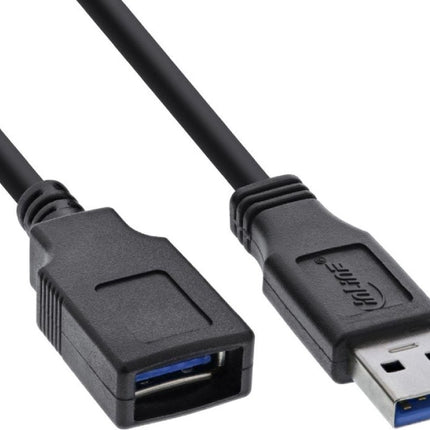Tabletsolution.nl InLine USB-A naar USB-A verlengkabel -zwart - 5 meter