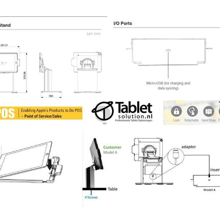 Tabletsolution.nl ISAPPOS iPad Air 2 POS standaard