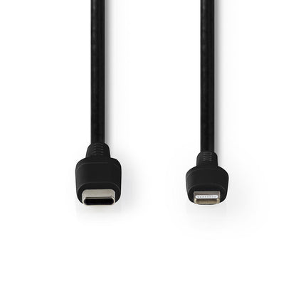 Tabletsolution.nl Lightning 8-Pin Male - USB-C™ | 2.0 m | Zwart