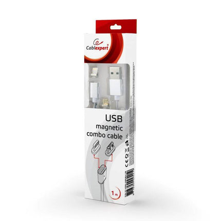 Tabletsolution.nl Magnetische USB Combo 1 mtr laadkabel