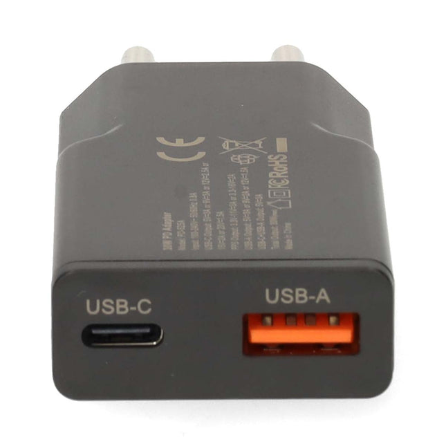 Tabletsolution.nl Universele USB-C tablet snellader, 3 A (30 watt) , Zwart