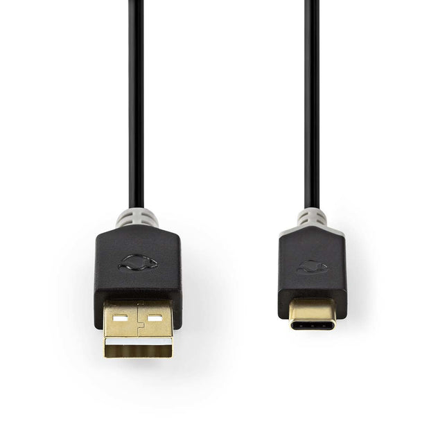 Tabletsolution.nl USB-A Male | USB Type-C™ 2.0 Male 1 meter snellaad en datakabel