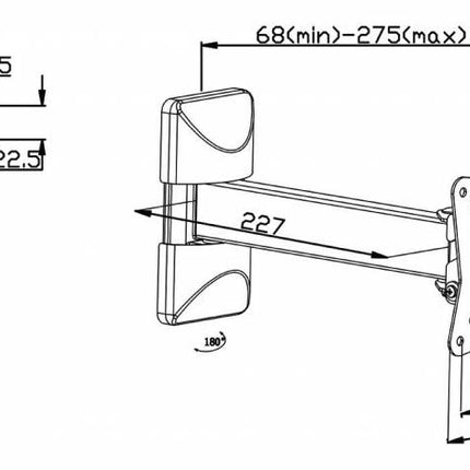 Tabletsolution.nl VESA Muurbeugel 2-punts Draai- en Kantelbaar