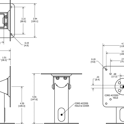 Vidamount 360 kantel & rotatatie VESA stand vaste montage