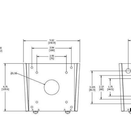 Vidamount Fixed VESA Slim Glass Mount Glasbevestiging (zelfklevend)
