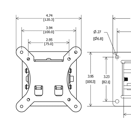 Vidamount Kantelbare VESA wandmontage