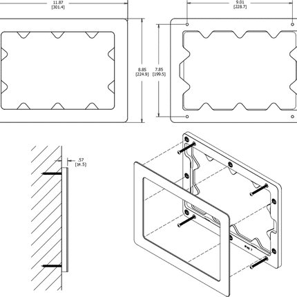 Vidamount On-Wall wandhouder iPad 10.2" (2019/2020/2021)-Zwart