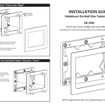 Vidamount On-Wall wandhouder iPad 10th en 11th Gen - Wit