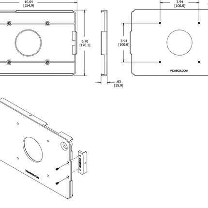 Vidamount Open VESA Samsung Galaxy Tab A8 10.5 behuizing