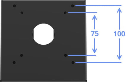 Vidamount Vaste VESA wand/tafel mount met 15° kijkhoek