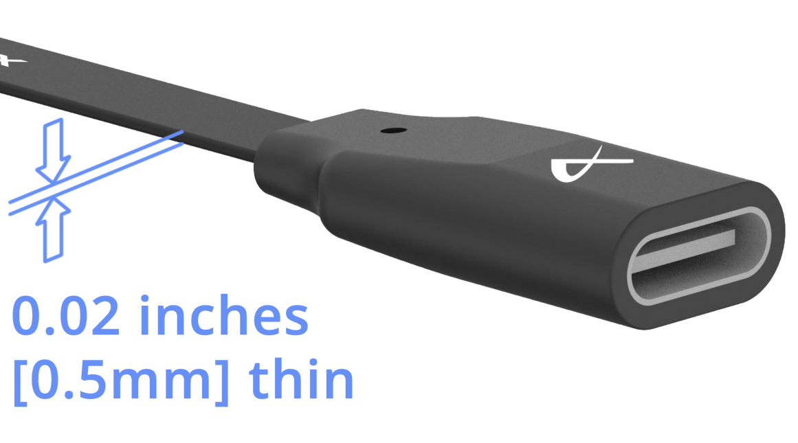 Vidamount VidaPower USB-C platte verlengkabel met hoog wattage - 30 cm