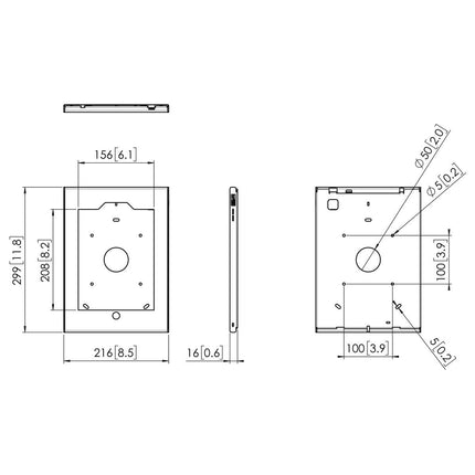 Vogel's Professional Tablock iPad 10.2 wandhouder Home-knop bedienbaar PTS 1238 (HBA)