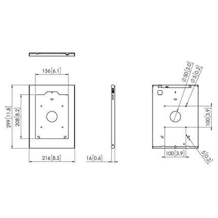 Vogel's Professional Tablock iPad 10.2 wandhouder  - Home-knop verborgen PTS 1239 (HBH)