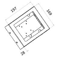 WTB Design 10" stalen monitorbehuizing