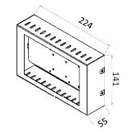 WTB Design 10" stalen monitorbehuizing extra ruimte